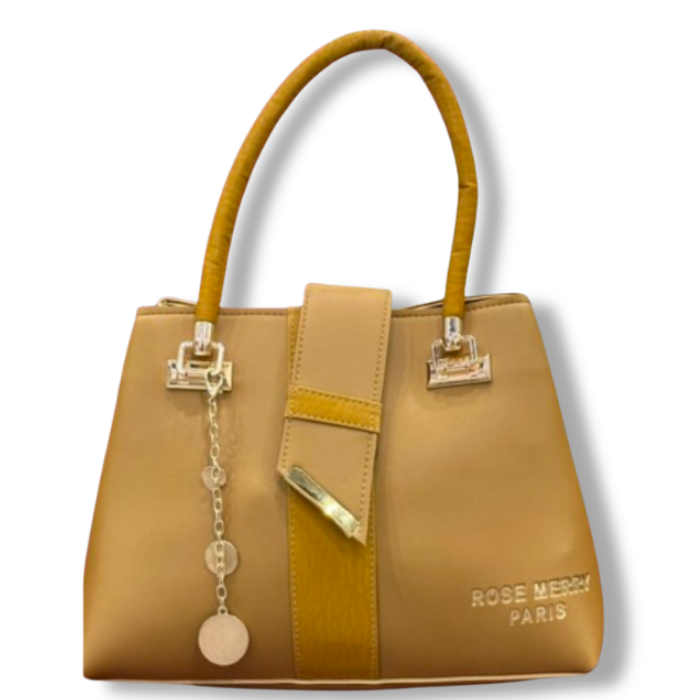 BagBliss Structured Tote Bag with Belt Detail