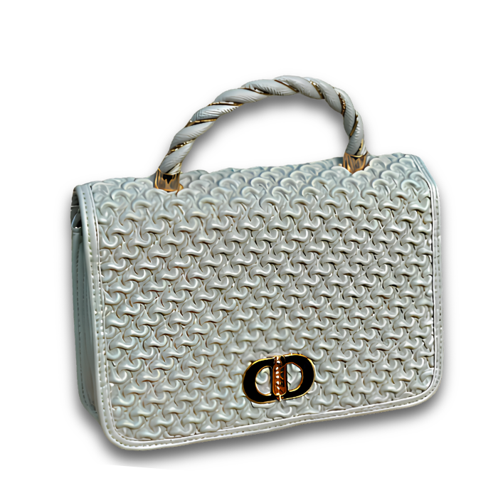 Lisbo Ice Blue Quilted Top-Handle Bag